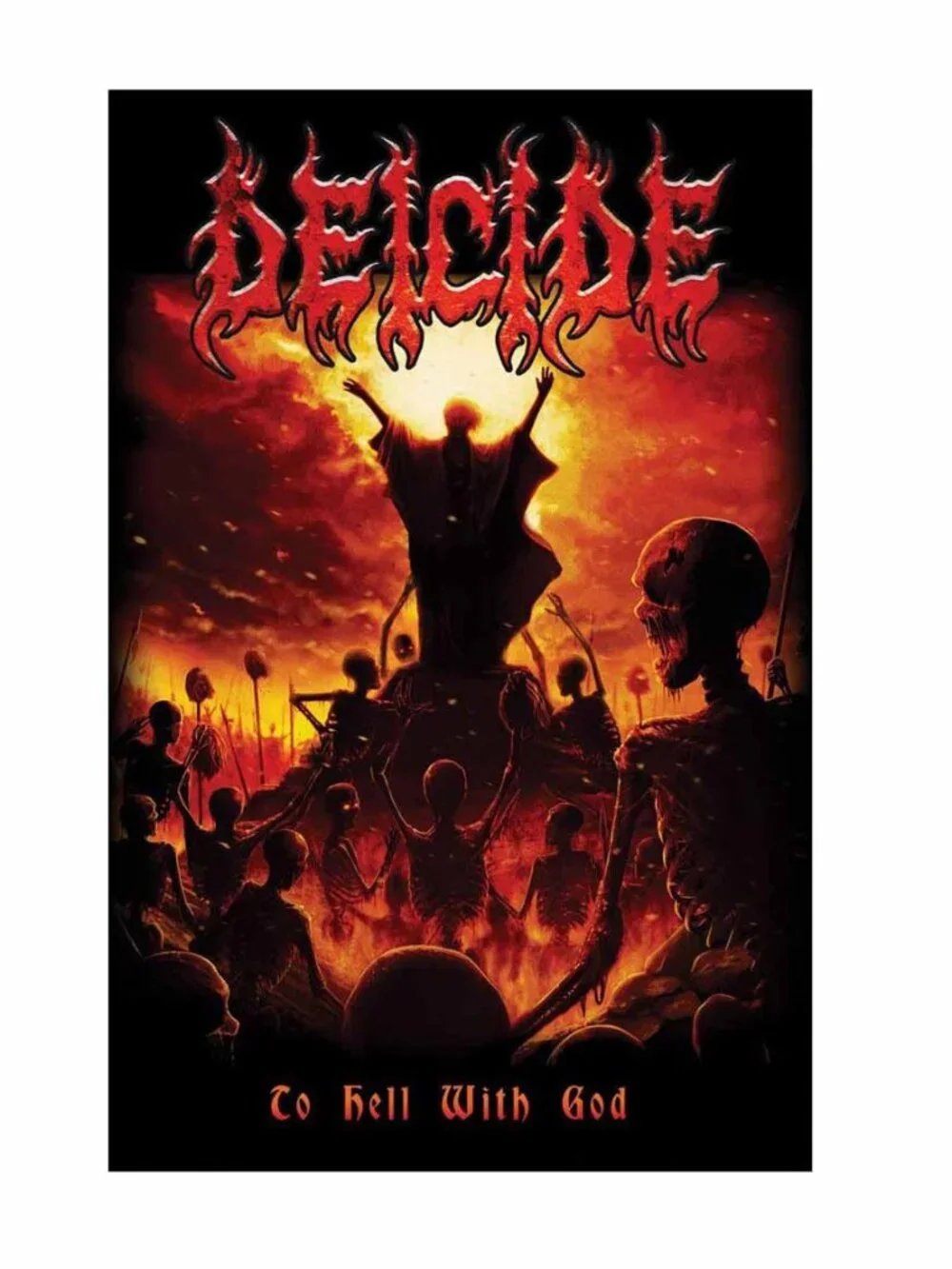 Deicide To Hell With God Tapestry Fabric Cloth Poster Flag Wall Banner Box 3